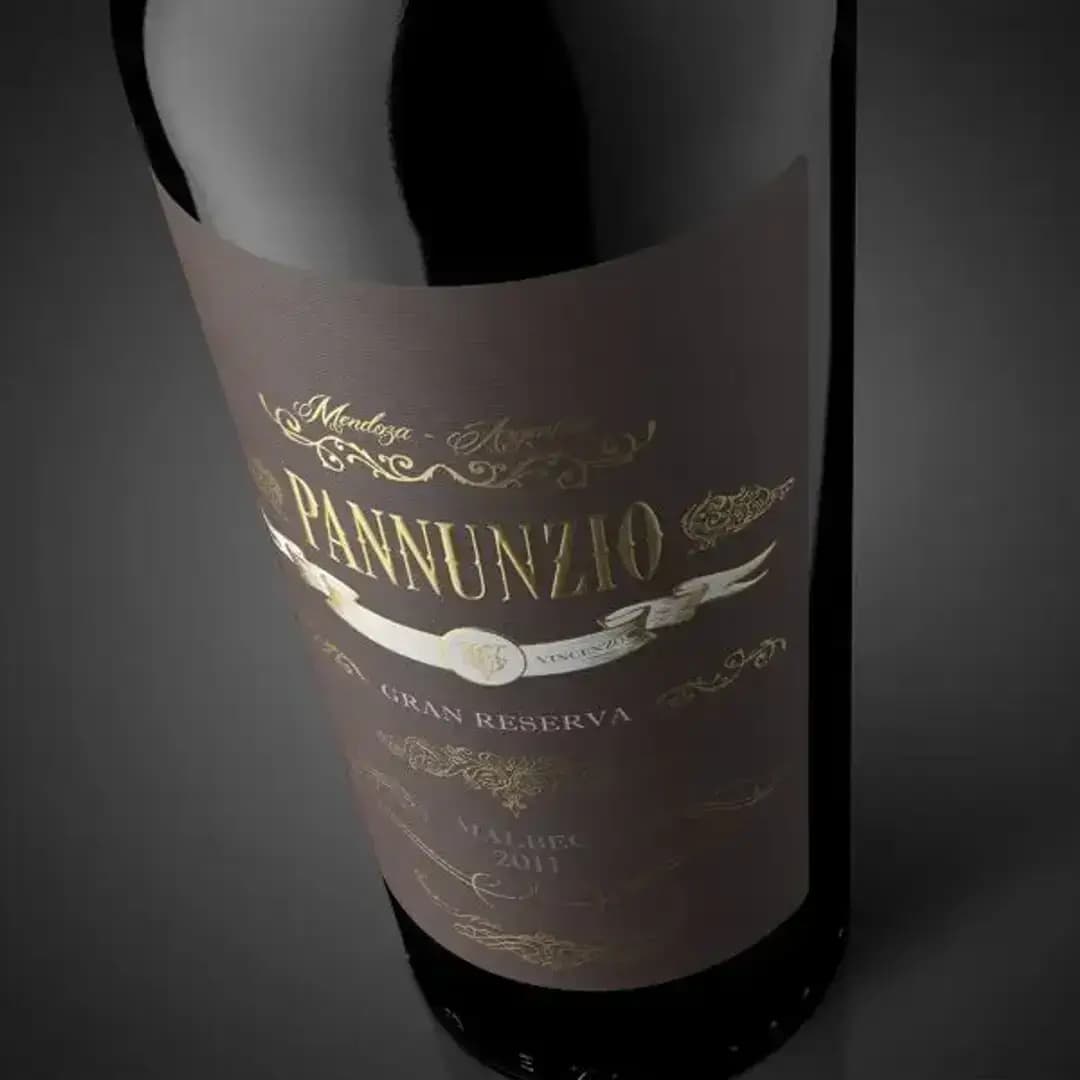 A bottle of Pannunzio Gran Reserva Malbec